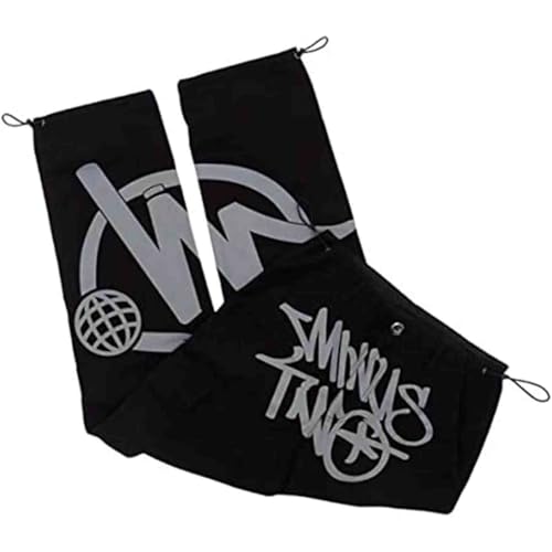 Y2K Pants, Y2K High Waist Straight Loose Cargos Jeans, Retro Cargo Joggers Street Pocket | Cargo Hosen Männer | 2024 Harajuku Hip Hop Print Loose Men Rock Straight Hose Mit Weitem Bein von Udbeksid