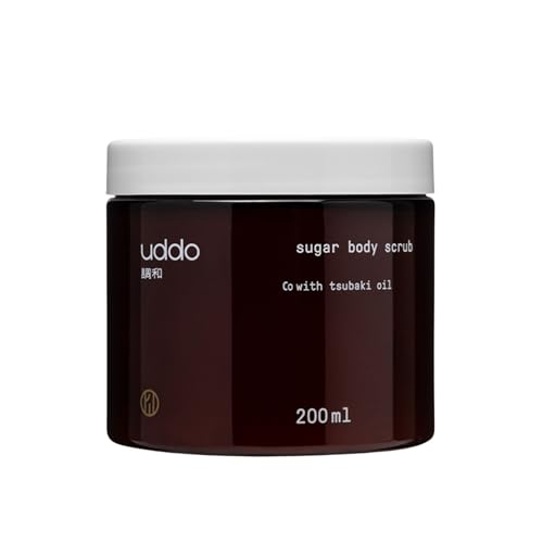 Uddo Körperpeeling Mit Zucker 200 ml - Zuckerpeeling mit Shea Avocado Kamilien Öl Body Sugar Scrub Damen Duschpeeling Hautpeeling Bodypeeling Bodyscrub Peeling Körper Scrubs Body scrub von Uddo