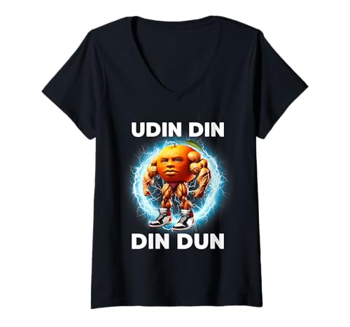 Damen Udin din dun Udindindindun Italian Brainrot Meme für Kinder T-Shirt mit V-Ausschnitt Damen Udin din dun Udindindindun Italian Brainrot Meme für Kinder T-Shirt mit V-Ausschnitt von Udindindindun Bodybuilder Gym Funny Kid Boys Tee