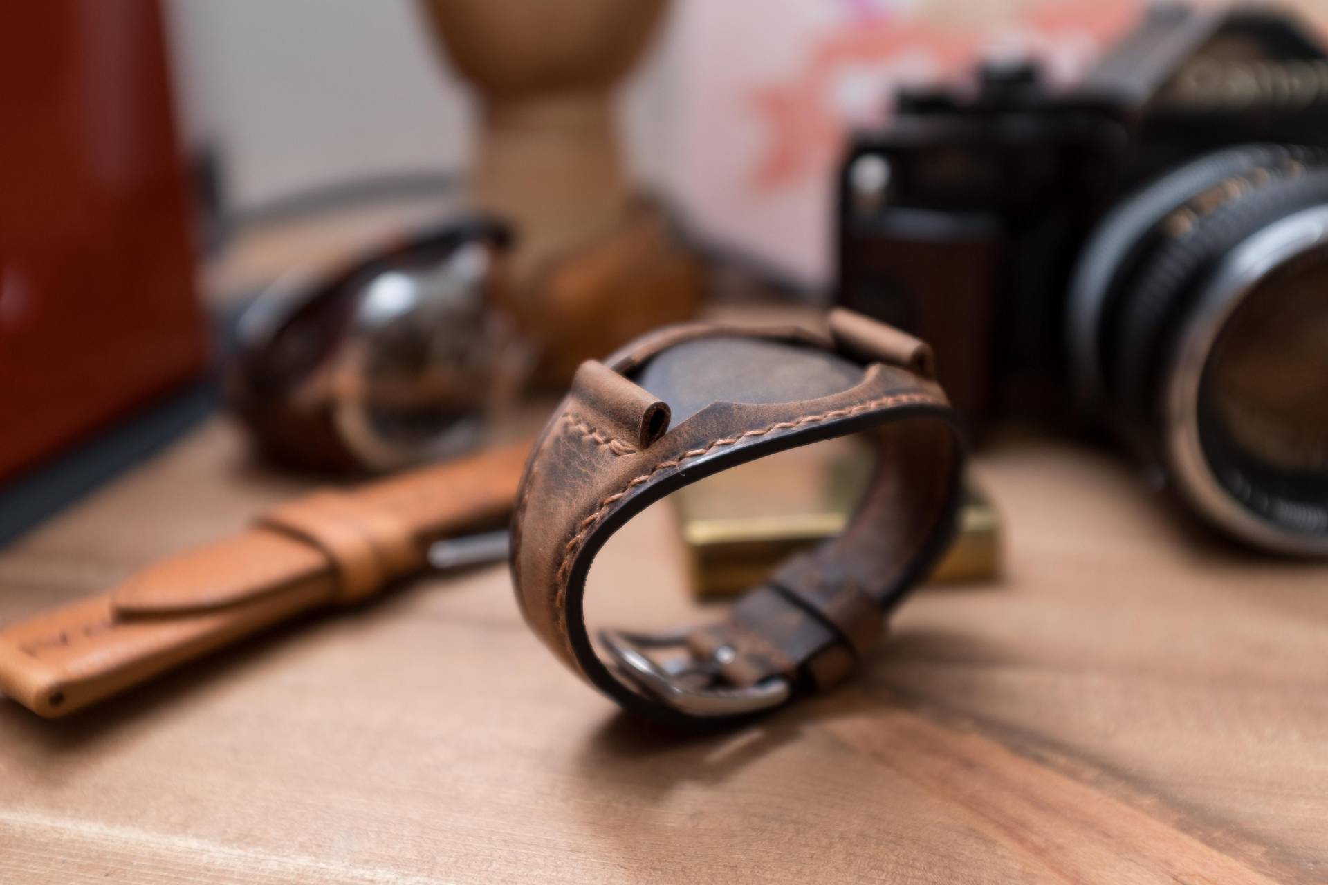 Vintage-stil Lederarmband Nach Maß, Bundband, Uhrenarmband, 18 ~ 22 Mm Handgefertigtes Uhrenarmband von UdolLeather