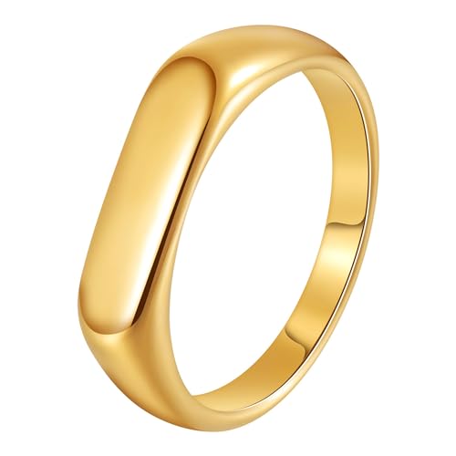 Udolfly Siegelring für Herren, Edelstahl, Pinky-Ring für Männer und Frauen, Silber/Schwarz/Gold, quadratisch, cooler Fingerring, Geschenk für Vater, Ehemann, 10, Metall, Kein Edelstein Udolfly Siegelring für Herren, Edelstahl, Pinky-Ring für Männer und Frauen, Silber/Schwarz/Gold, quadratisch, cooler Fingerring, Geschenk für Vater, Ehemann, 10, Metall, Kein Edelstein von Udolfly