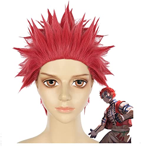 Uearlid Wig Anime Cosplay Anime Cosplay Perücken, Akaza Cosplay Perücke for Demon Slayer Requisiten Zubehör mit kostenlosem Wig-Kappe von Uearlid