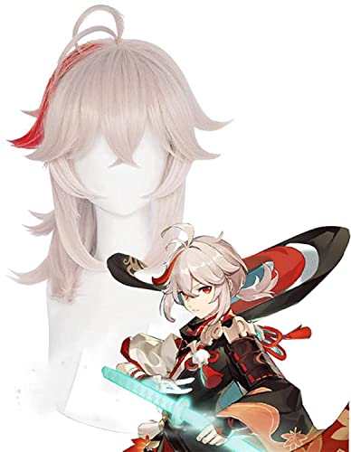 Uearlid Wig Anime Cosplay Anime Cosplay Perücken, Genshin-Folge Kazuha Cosplay Perücke for Halloween-Party-Requisitenzubehör mit kostenloser Perücke-Kappe von Uearlid