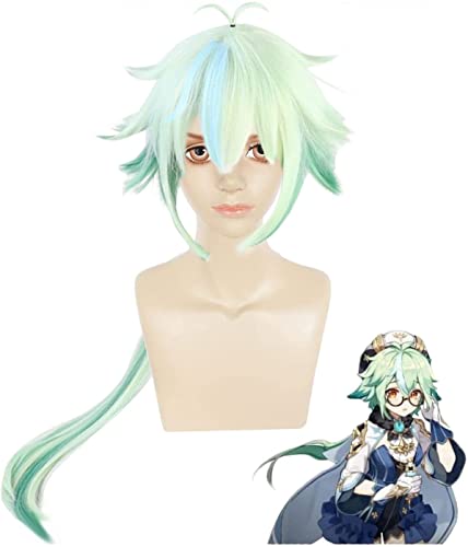 Uearlid Wig Anime Cosplay Anime Cosplay-Perücken, Shatang Cosplay Perücke for Genshin-Impact-Requisiten-Accessoires mit freier Perücke-Kappe von Uearlid