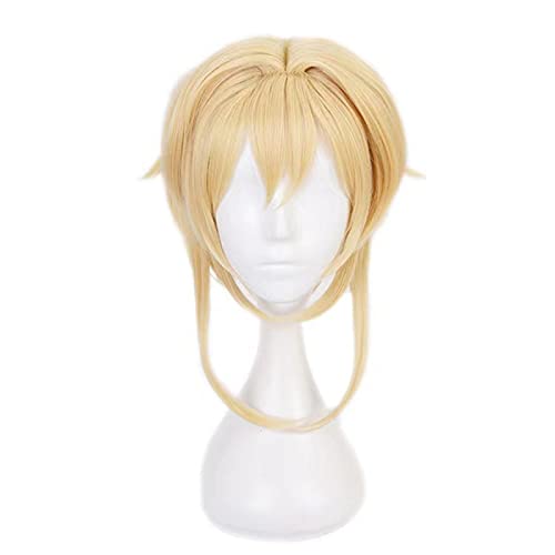 Uearlid Wig Anime Cosplay Genshin-Schlagreisender Cosplay Ätherlumin Blondes Perücken Cosplay Anime Perücken Hitzebeständige synthetische Perücken Halloween for Mädchen von Uearlid