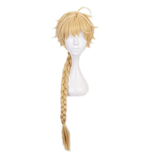 Uearlid Wig Anime Cosplay Genshin-Schlagreisender Cosplay Ätherlumin Blondes Perücken Cosplay Anime Perücken Hitzebeständige synthetische Perücken Halloween for Mädchen von Uearlid