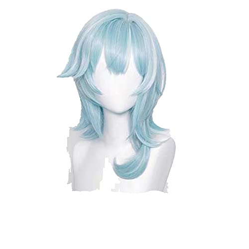 Uearlid Wig Anime Cosplay Genshin Wirkung EULA Cosplay Perücke Simulierte Haut Hitzebeständige synthetische Garne vor Styled Perücken Professionelle Rolle spielt Halloween von Uearlid