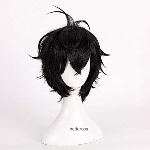 Uearlid Wig Anime Cosplay Persona 5 P5 Wigs Hero Kurusu Akira Wig Short Black Heat Resistant Synthetic Hair Wig + Wig Cap von Uearlid