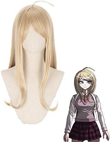 Wig Anime Cosplay Akamatsu Kaede Frauen Lange Perücke Cosplay Kostüm Danganronpa Dangan Ronpa V3 Hitzebeständige Kunsthaar Party Rollenspiel Perücken + Kappe von Uearlid