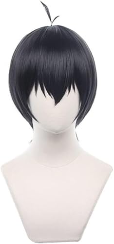 Wig Anime Cosplay Anime BLAUES SCHLOSS Cosplay Lsagi Yoichi Perücke Männer Kurze Blaue Haare Halloween Party Perücken + Perückenkappe von Uearlid