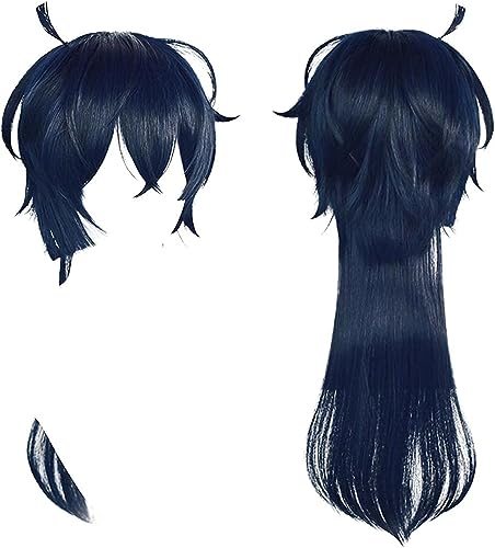 Wig Anime Cosplay Anime Case Study Vanitas Cosplay Wig Long Wavy Bluish Black Hair With Bangs Wig +Wig Cap von Uearlid