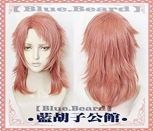 Wig Anime Cosplay Anime Cosplay Sabito Perücke Orange Rosa Hitzebeständige Kunsthaarperücke + Gratis Perückenkappe von Uearlid