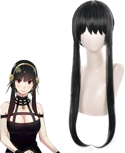 Wig Anime Cosplay Anime Cosplay Wig for Blue Lock Bachira Meguru Cosplay Wig Short Black Yellow Hair Wig + Wig Cap (Color : Yor Forger) von Uearlid