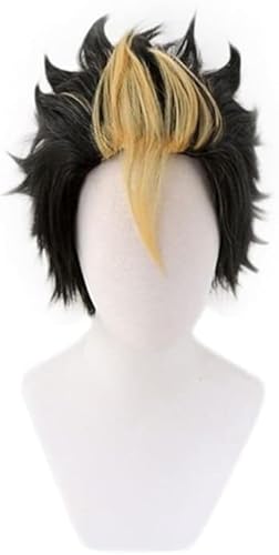 Wig Anime Cosplay Anime Haikyuu!! Nishinoya Yuu Perücke Cosplay Kostüm Kurze Hitzebeständige Synthetische Haikiyu Karasuno Karneval Party Perücken von Uearlid