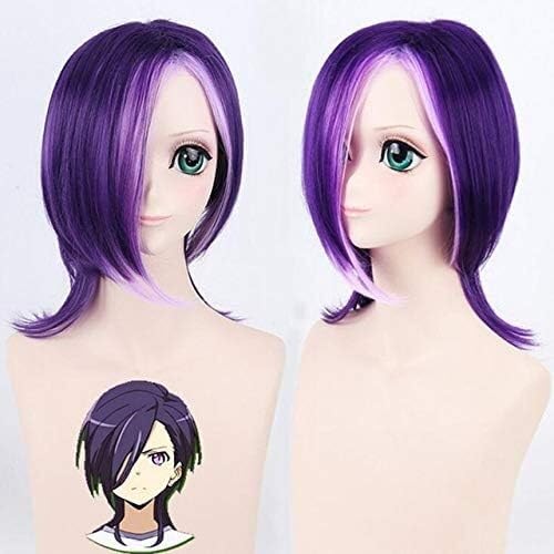 Wig Anime Cosplay Anime Hataraku Maou Sama Cosplay Perücke Satan Jacob Urushihara Hanzo Rolle Spielen Synthetische Haar Cosplay Kostüm Kurze Perücken + Perücke kappe Jacob (Color : Hanzo wig PL-384) von Uearlid