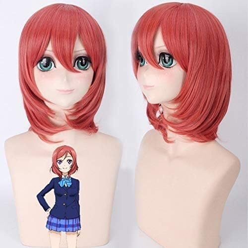 Wig Anime Cosplay Anime LoveLive! Liebe Live Cosplay Perücken Nozomi Tojo Maki Nishikino Nico Yazawa Minami Kotori Haar Cosplay Kostüm Perücke + Kappe (Color : Maki) von Uearlid