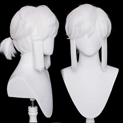 Wig Anime Cosplay Anime-Perücke The Legend of Zelda Breath of The Wild Cosplay-Link-Perücke, kurze Pferdeschwanz-Perücke, Kostüm-Halloween-Perücke, for Halloween, Kostümparty, Anime-Show, Cosplay-Aben von Uearlid