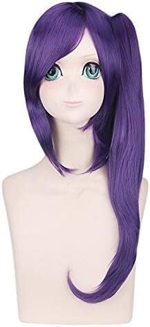 Wig Anime Cosplay Anime Terakado Tsu Lila Eine Pferdeschwanz Perücke Cosplay Kostüm Hitzebeständige Synthetische Haar Frauen Cosplay Perücken + Perücke Kappe von Uearlid