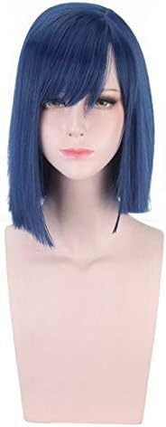 Wig Anime Cosplay DARLING In The FRANXX 015 Cosplay Perücken Ichigo Perücken Kurze blaue synthetische Haar Perucas Cosplay Perücke + Perückenkappe von Uearlid