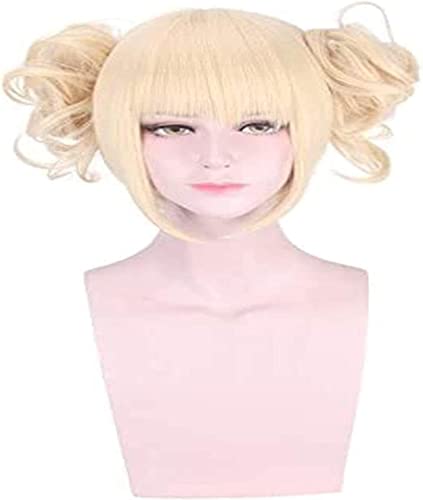 Wig Anime Cosplay Himiko Toga Hero Academia Cross My Body Perücke Cosplay Kostüm Himiko Toga Kunsthaar Party Rollenspiel Perücken von Uearlid