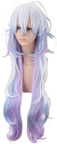 Wig Anime Cosplay Kadoc Zemlupus Cosplay Wig Short Silver Synthetic Hair Game A Team Cosplay Wigs + Cap (Color : B) von Uearlid