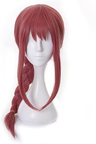 Wig Anime Cosplay Makima Cosplay Perücke Anime Cosplay Lange Rosa Geflochtene Kunsthaar Halloween Party Rollenspiel Perücken von Uearlid