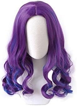 Wig Anime Cosplay Mal Perücke Cosplay Kostüm Descendants 3 Hitzebeständiges Kunsthaar Damenmode Lockige Perücken Karneval Party Perücken + Kappe von Uearlid