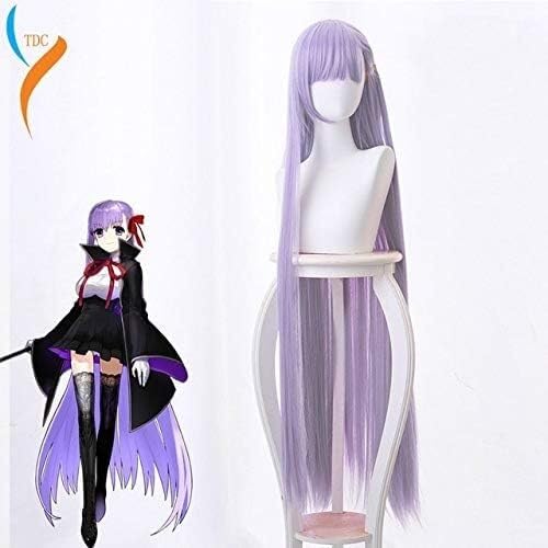 Wig Anime Cosplay Matou Sakura lange lila Perücke mit zwei Clip-on-Pferdeschwänzen Euryale Stheno gerade dicke Anime Cosplay Perücken + Perückenkappe von Uearlid