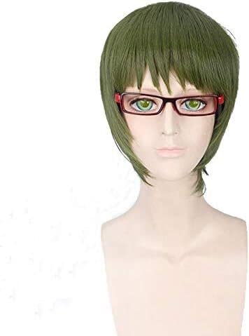 Wig Anime Cosplay Midorima Shintaro Kurze Perücke Cosplay Kostüm Kurokos Basketball Hitzebeständige Kunsthaar Männer Perücken + Kappe von Uearlid