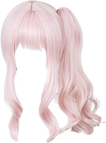 Wig Anime Cosplay Perücke for bunte Bühne, Shinonome-Perücke, Cosplay, Anime, Halloween-Kostüm, kurze orange-gelbe Strähnenhaar-Perücke + Perückenkappe (Size : Mizuki) von Uearlid