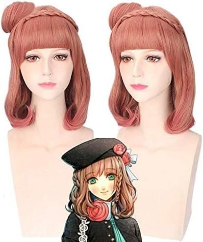 Wig Anime Cosplay Spiel Amnesia Heroine Cosplay Kostüm Geflochtene Perücke Mit Brötchen Chignon Halloween Party Synthetische Haar Perücken + Perücke Kappe von Uearlid