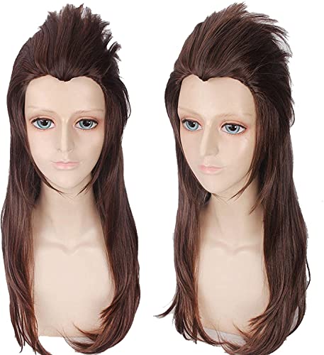 Wig Anime Cosplay Spiel Sally Gesicht Sallyface Larry Perücken 65cm Lange Braun Stil Hitzebeständige Haar Cosplay Perücke + Perücke Kappe von Uearlid