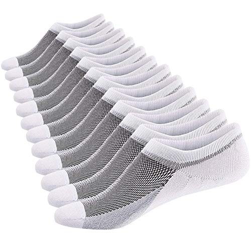 12 Paar Sneaker Socken Herren Damen Atmungsaktiv Unsichtbar Kurzsocken Baumwoll Knöchelsocken Running Sportsocken von Ueither