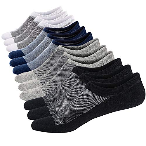 12 Paar Sneaker Socken Herren Damen Atmungsaktiv Unsichtbar Kurzsocken Baumwoll Knöchelsocken Running Sportsocken von Ueither