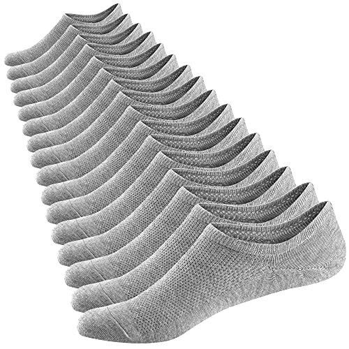 Herren Sneaker Socken Atmungsaktiv Unsichtbar Socken Kurzsocken Baumwoll Knöchelsocken Low Cut Sportsocken (Style B-Grau (8 Paar),44-48) von Ueither