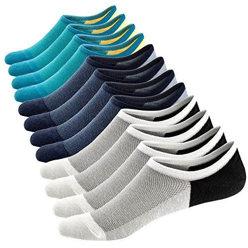 Herren Sneaker Socken Atmungsaktiv Unsichtbar Socken Kurzsocken Baumwoll Knöchelsocken Low Cut Sportsocken (Farbe 3 (6 Paar),38-44) von Ueither