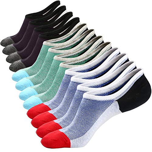 Herren Sneaker Socken Atmungsaktiv Unsichtbar Socken Kurzsocken Baumwoll Knöchelsocken Low Cut Sportsocken (Farbe 1 (6 Paar),44-48) von Ueither