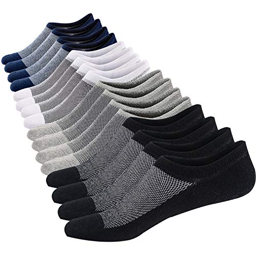 Herren Sneaker Socken Atmungsaktiv Unsichtbar Socken Kurzsocken Baumwoll Knöchelsocken Low Cut Sportsocken (Farbe 2 (8 Paar),44-48) von Ueither