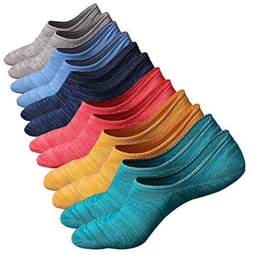 Ueither Sportliche, tief geschnittene Baumwollsocken für Männer mit Herren SneakerSocken Antirutsch-Funktion (Farbe 3 (6 Paar),38-44) von Ueither