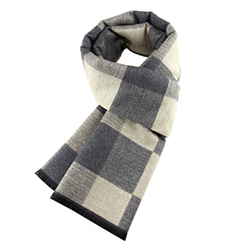 Ueither Herren Weich Warm Herbst und Winter Schal Komfortabel Eleganter Tartan Schals (180cm x 30cm, Farbe 44) von Ueither