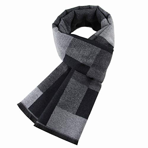 Ueither Herren Weich Warm Herbst und Winter Schal Komfortabel Eleganter Tartan Schals (180cm x 30cm, Farbe 51) von Ueither