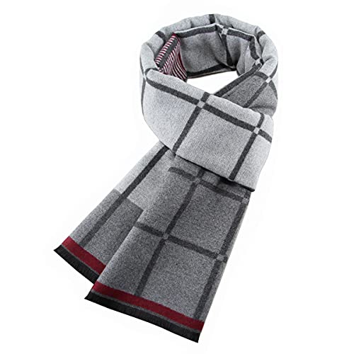 Ueither Herren Weich Warm Herbst und Winter Schal Komfortabel Eleganter Tartan Schals (180cm x 30cm, Farbe 59) von Ueither