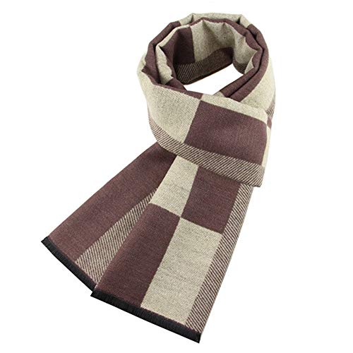 Ueither Herren Weich Warm Herbst und Winter Schal Komfortabel Eleganter Tartan Schals (180cm x 30cm, Farbe 40) von Ueither