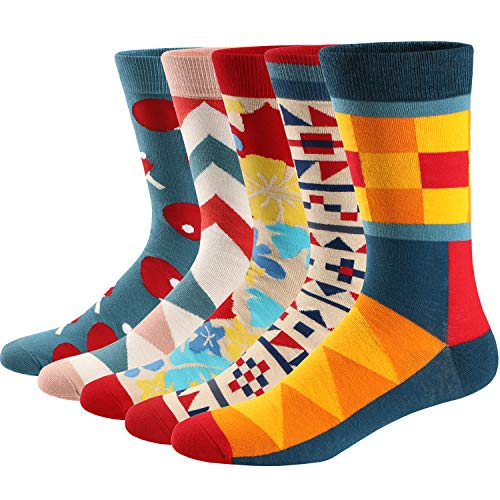 Ueither Lustigen Herren Socken Bunte Gemusterte Baumwolle Socken (Farbe 7,42-48) von Ueither