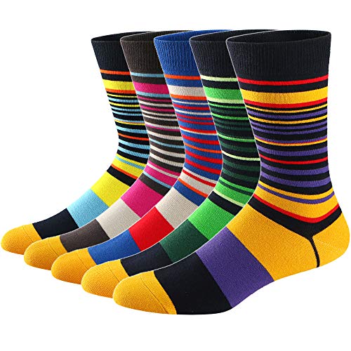 Ueither Lustigen Herren Socken Bunte Gemusterte Baumwolle Socken (Farbe 18,38-44) von Ueither