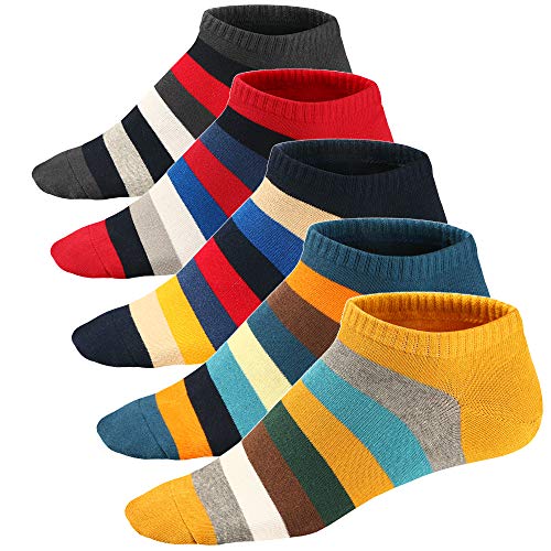 Ueither Lustigen Herren Socken Bunte Gemusterte Kurze Baumwolle Socken Sneakersocken Sportsocken 39-46 (Farbe 7) von Ueither