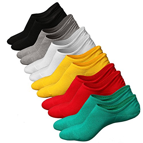 Ueither Sportliche, tief geschnittene Baumwollsocken für Männer mit Herren SneakerSocken Antirutsch-Funktion (Farbe 7 (6 Paar),44-48) von Ueither