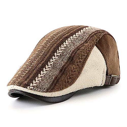 Ueither Unisex Baskenmütze Schiebermütze Gatsby Flatcap Newsboy Barett Cap von Ueither