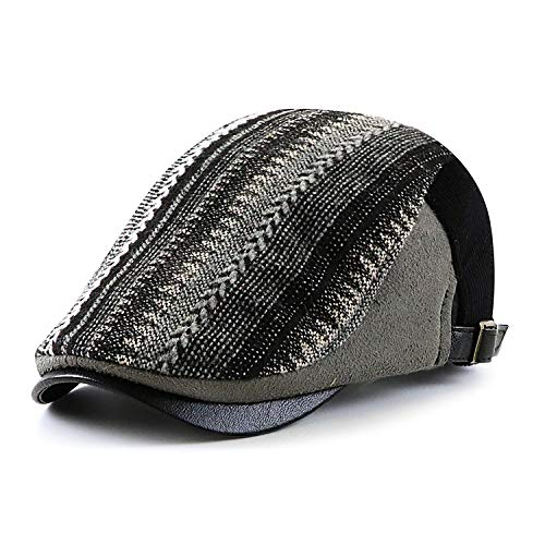 Ueither Unisex Baskenmütze Schiebermütze Gatsby Flatcap Newsboy Barett Cap von Ueither