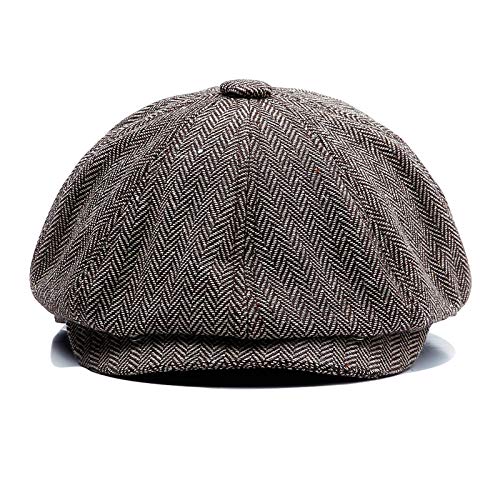 Ueither Unisex Schiebermütze Gatsby Schirmmütze 8 teilig Barett Cap Newsboy Flat Cap von Ueither